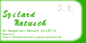 szilard matusch business card